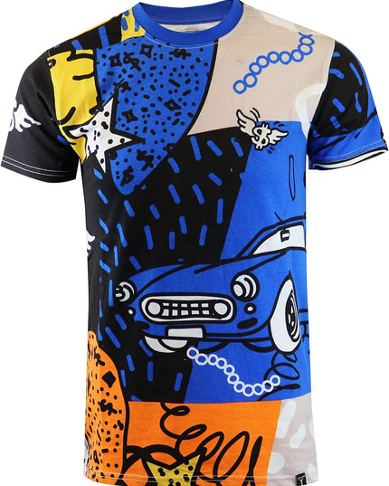 Mens Hipster Hip-Hop Urban Modern Tees - NYC Street Fashion Streetwear Stylish Longline Print T-Shirt