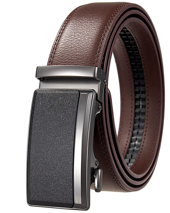 Men'S Leather Belts Fashion Automatic Buckle Cowskin Male Belt Luxury Designer Black Brown 3.5Cm plus Size 130 140 150 160 170Cm