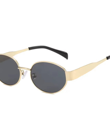 2024 Steampunk Sunglasses Retro Women'S Oval Sunglasses Fashion Women'S Classic Retro Small Metal Brand Glasses UV400