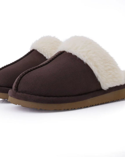Fluffy Winter Slippers for Women Furry Fuzzy Home Shoes Faux Fur House Plush Slippers Indoor Warm Comfy Mute Flats Slide