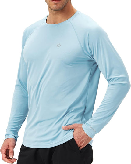 Men'S Rash Guard Shirts Swim Shirts UPF 50+ UV Sun Protection Long Sleeve Shirts Lightweight Quick Dry
