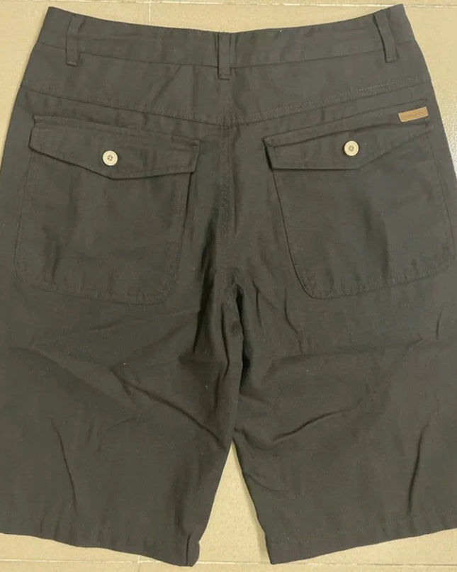 Designer New Linen Shorts Men Casual Beach Short Men Brand Wild Leisure Solid Cargo Shorts for Men Bermuda Masculina Bermudas