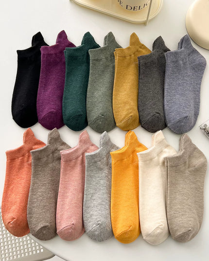 5 Pairs Womens Socks Lovely Cow Pattern Short Socks Creative Printing Socks Ankle Sock