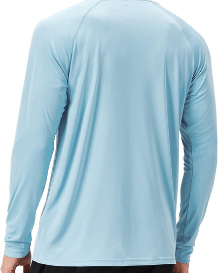 Men'S Rash Guard Shirts Swim Shirts UPF 50+ UV Sun Protection Long Sleeve Shirts Lightweight Quick Dry