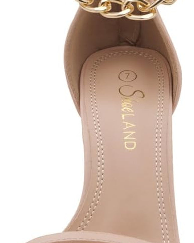 Charming2 Women'S Rhinestone Heels, Square Open Toe High Stilettos with Spiral Ankle Wrap Strap – Coil Spiral High Heeled Crystal Dress Sandals for Party, Nude,Size 11.0