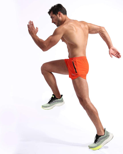 Men’S Running Shorts 3 Inch Quick Dry Gym Athletic Workout Shorts for Men with Zipper Pockets