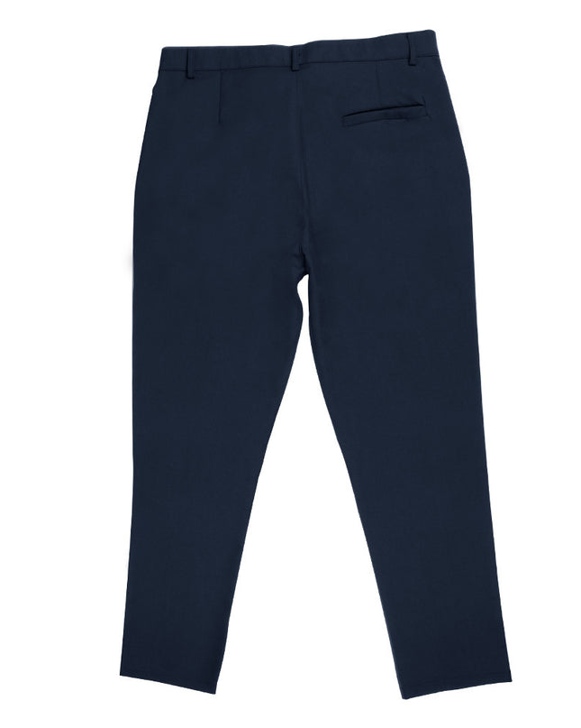 Men'S Double Fold Line Solid Color Casual Suit Pants