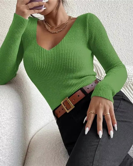 2025 Autumn Winter Women Sweaters Casual Long Sleeve Knitted Pullover Sweater Femme Basic Solid Jersey Tops Fashion Clothes
