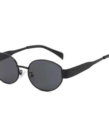 2024 Steampunk Sunglasses Retro Women'S Oval Sunglasses Fashion Women'S Classic Retro Small Metal Brand Glasses UV400