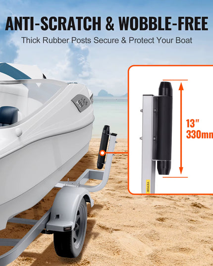 Succebuy Boat Trailer Guide Adjustable Guide Poles 2Pcsrustproof Galvanized Steel Trailer Guide for Skiboat or Sailboat Trailer