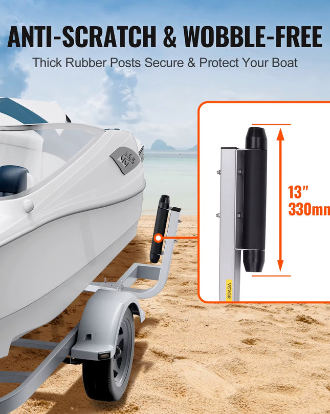 Succebuy Boat Trailer Guide Adjustable Guide Poles 2Pcsrustproof Galvanized Steel Trailer Guide for Skiboat or Sailboat Trailer