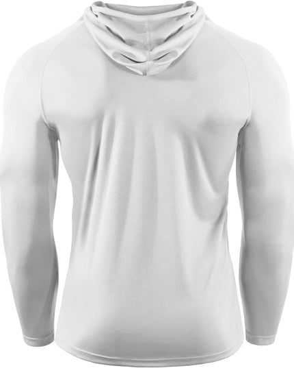 Men'S 3 Pack Mesh Running Shirt Long Sleeve Workout Athletic Shirts with Hoods,5095,White/Grey/Blue,3Xl