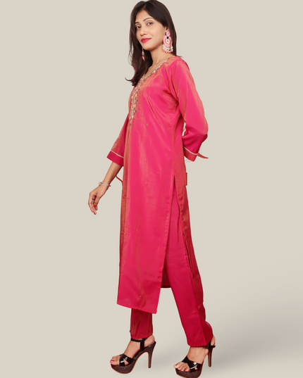 Women's Straight Kurta-Pant, and Dupatta Set-1