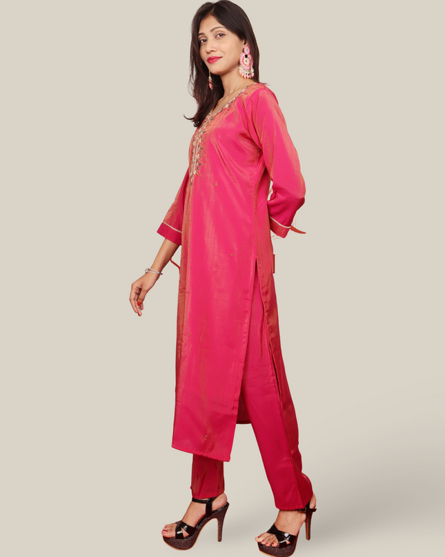 Women's Straight Kurta-Pant, and Dupatta Set-1