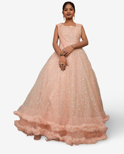 Gown with Cut Dana & Glitter Work by Shreekama-1