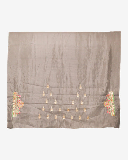 Designer Saree with Zari Thread Work & Embroidery by Shreekama-4
