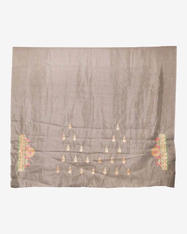 Designer Saree with Zari Thread Work & Embroidery by Shreekama-4