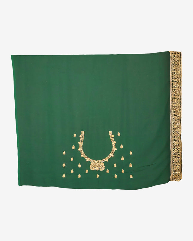 Designer Saree with Embroider & Zari Thread Work by Shreekama-4
