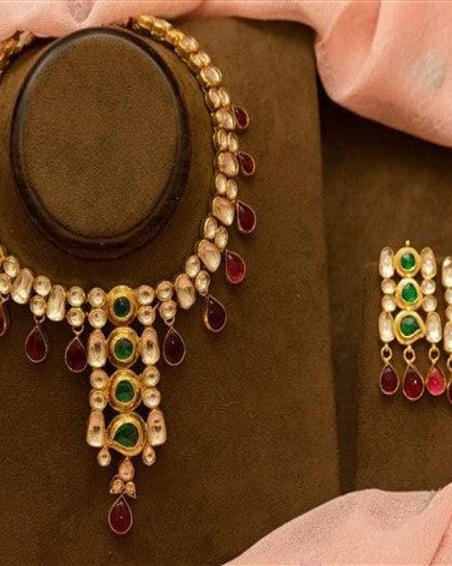 Kundan Necklace Set - 18 inches-0