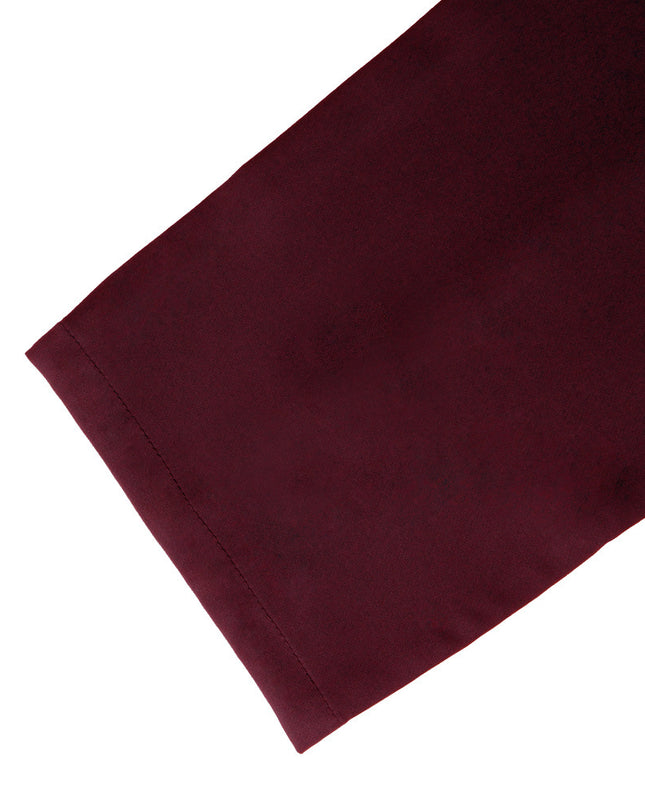 Men'S Double Fold Line Solid Color Casual Suit Pants