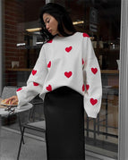 White With Red Heart / S