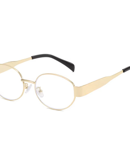 2024 Steampunk Sunglasses Retro Women'S Oval Sunglasses Fashion Women'S Classic Retro Small Metal Brand Glasses UV400