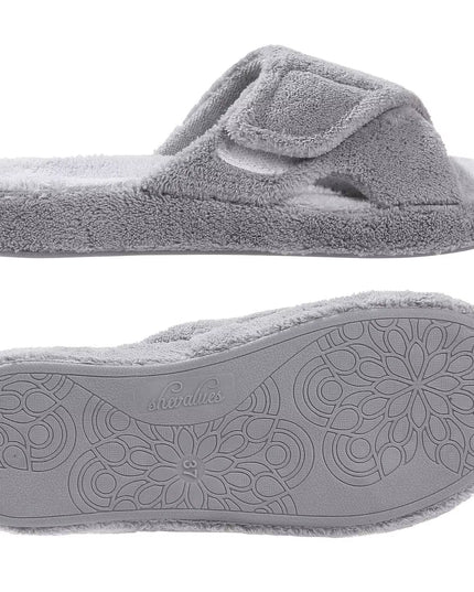 Fuzzy House Slippers for Women New Terry Cloth Arch Support Cotton Slippers Four Seasons Open Toe Indoor Flat Slippers