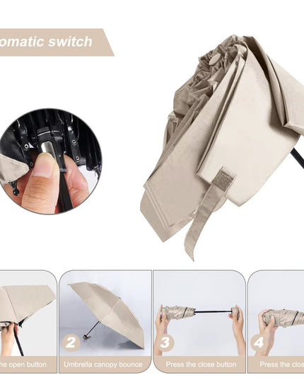 Capsule Umbrella Small and Portable Solid Color Sunshade for Women and Rain Dual Use Protection