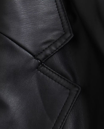 Autumn and Winter New Women'S Clothing Loose Fashion Casual Imitation Leather Coat