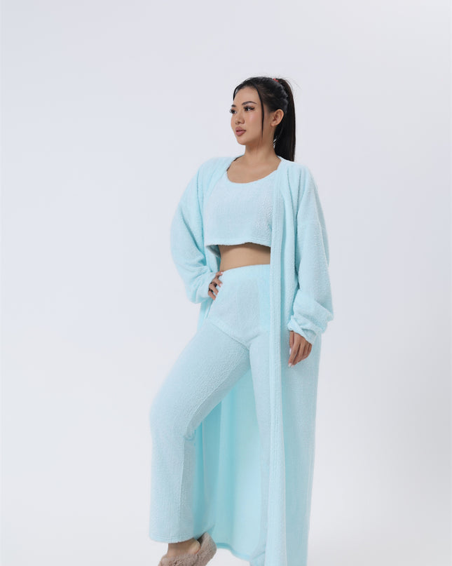 Cozy Pajama Set, 3 Piece Lounge Set, Cute Loungewear, Warm Suit Sets, Matching Set, Lounge Set, 3 Piece Pant Sets, Women Winter Dress