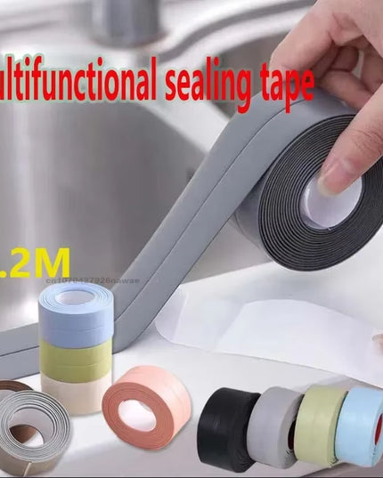 1 Roll PVC Sealing Strip Tape for Bathroom Bath Toilet Kitchen Caulk Tape Self Adhesive Waterproof Wall Sticker Mold Proof Tapes