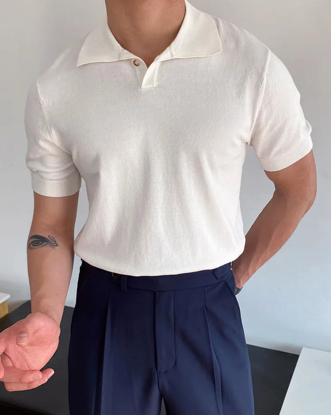 Summer Men Fashion Polo Shirts Short Sleeve Turn-Down Collar Patchwork Casual Polos Mens Clothing Male Tops Pullover Streetwear