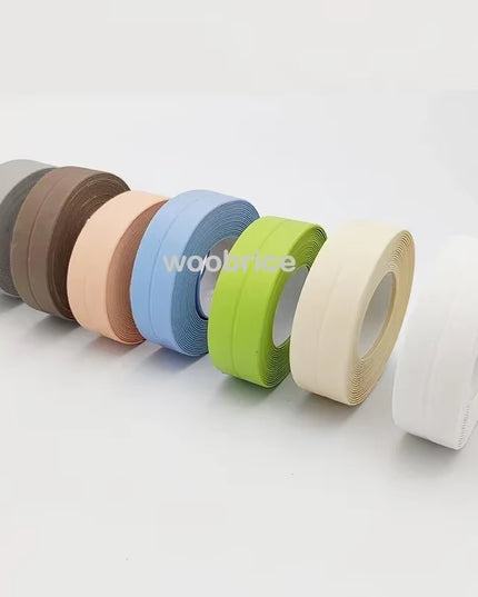 1 Roll PVC Sealing Strip Tape for Bathroom Bath Toilet Kitchen Caulk Tape Self Adhesive Waterproof Wall Sticker Mold Proof Tapes