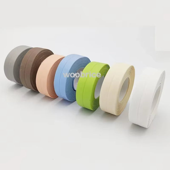 1 Roll PVC Sealing Strip Tape for Bathroom Bath Toilet Kitchen Caulk Tape Self Adhesive Waterproof Wall Sticker Mold Proof Tapes