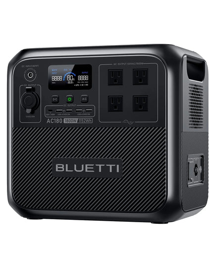 AC180 Solar Generator, 1440W | 1152Wh Lifepo4 Power Station, Portable for Off-Grid, Home, Camping, RV