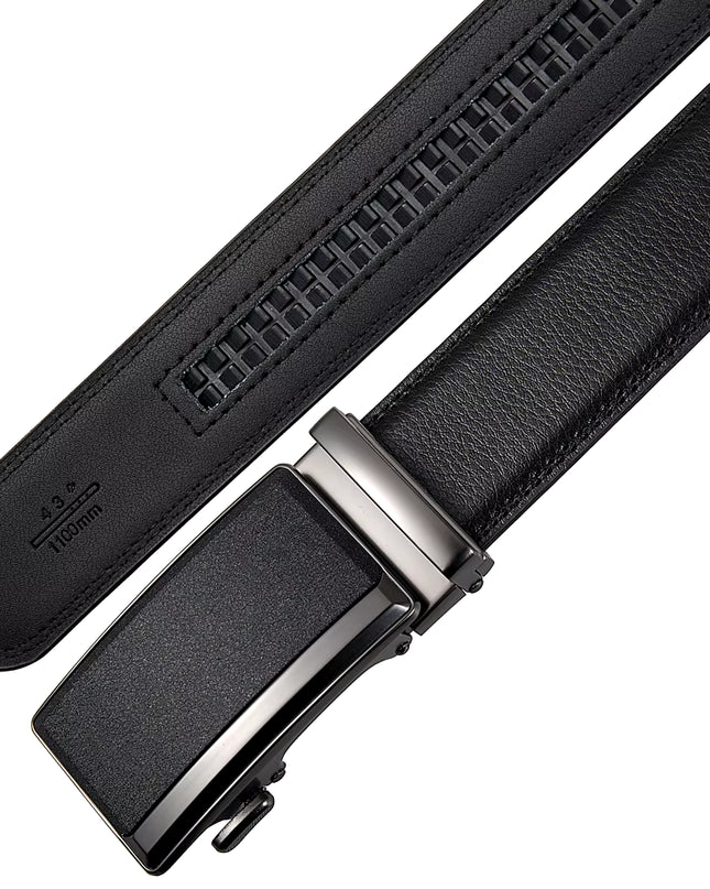 Men'S Leather Belts Fashion Automatic Buckle Cowskin Male Belt Luxury Designer Black Brown 3.5Cm plus Size 130 140 150 160 170Cm