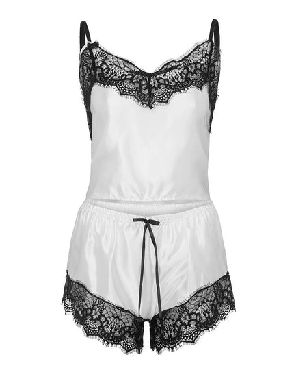 Simulation Silk Lace Underwear Women'S ​Comfortable Shorts Set Nightwear Sexy Lingerie Sets Thin Pajamas Lingeries Sets Sexy