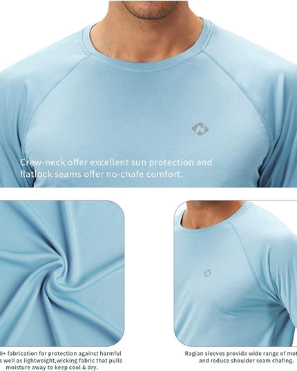 Men'S Rash Guard Shirts Swim Shirts UPF 50+ UV Sun Protection Long Sleeve Shirts Lightweight Quick Dry