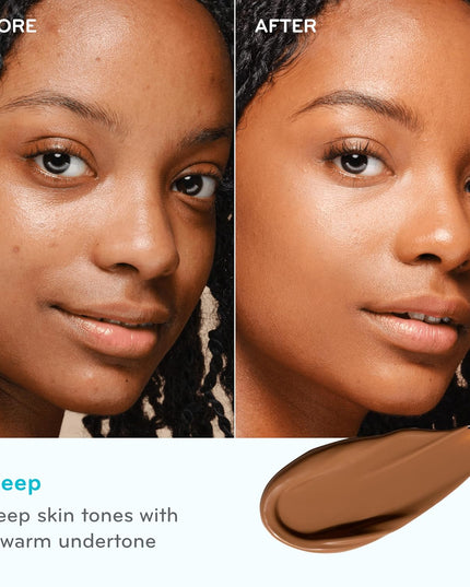 Perfect Glow BB Cream with SPF 30 - Matte Meets Dewy Finish - Enriched with Goji & Hawthorn Berry to Help Improve Skin Texture & Radiance - Deep (1.4 Oz)