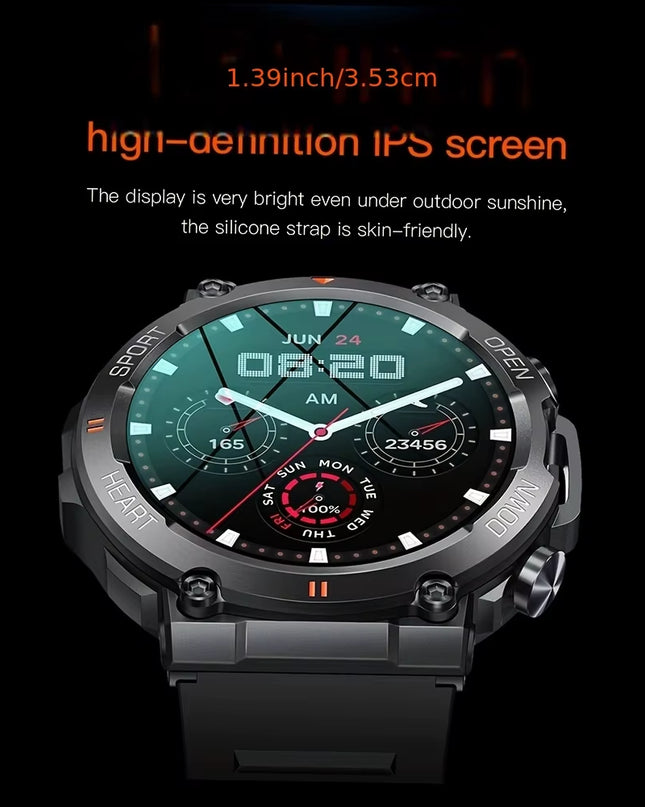 K56Pro Smart Watch for Men Heart Rate Blood Bluetooth Sport 400Mah Long Standby 1.39 Inch 360*360 HD Screen Outdoors Smartwatch