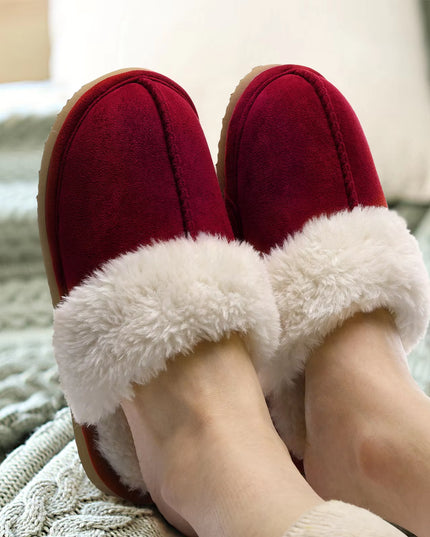 Fluffy Winter Slippers for Women Furry Fuzzy Home Shoes Faux Fur House Plush Slippers Indoor Warm Comfy Mute Flats Slide