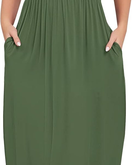 Women’S plus Size Maxi Dresses for Curvy Women Summer Casual Short Sleeve 2025 Long Dress 14W-26W