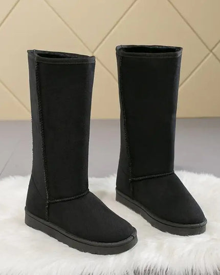 HOT 2025 Winter New High-Tube Fashion All-Match Warm Thick Snow Boots with Bow Knot Snow Boots Women Flat-Heel Snow Boots