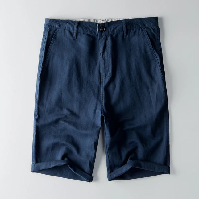 Designer New Linen Shorts Men Casual Beach Short Men Brand Wild Leisure Solid Cargo Shorts for Men Bermuda Masculina Bermudas