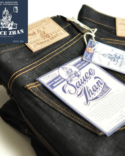 315XX Taper Fit Selvedge Denim Jeans for Men Denim Jeans Unwashed BLUE Jeans 14.5 Oz Motorcycle Jeans