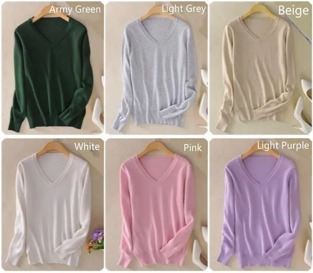 Plus Size S-XXXL Women Wool Pure Cashmere Sweater Pull Femme Long Sleeve Women Knitting Sweaters Pullovers 18 Colors