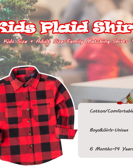 Men'S Plaid Flannel Shirt Long Sleeve Casual Button down Shirts Regular Fit Cotton Office Work Tops with Pockets