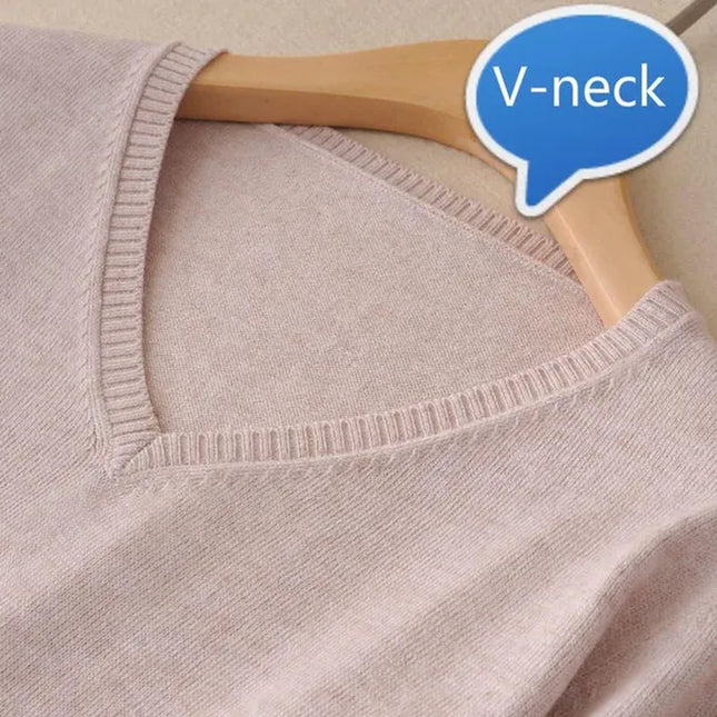 Plus Size S-XXXL Women Wool Pure Cashmere Sweater Pull Femme Long Sleeve Women Knitting Sweaters Pullovers 18 Colors