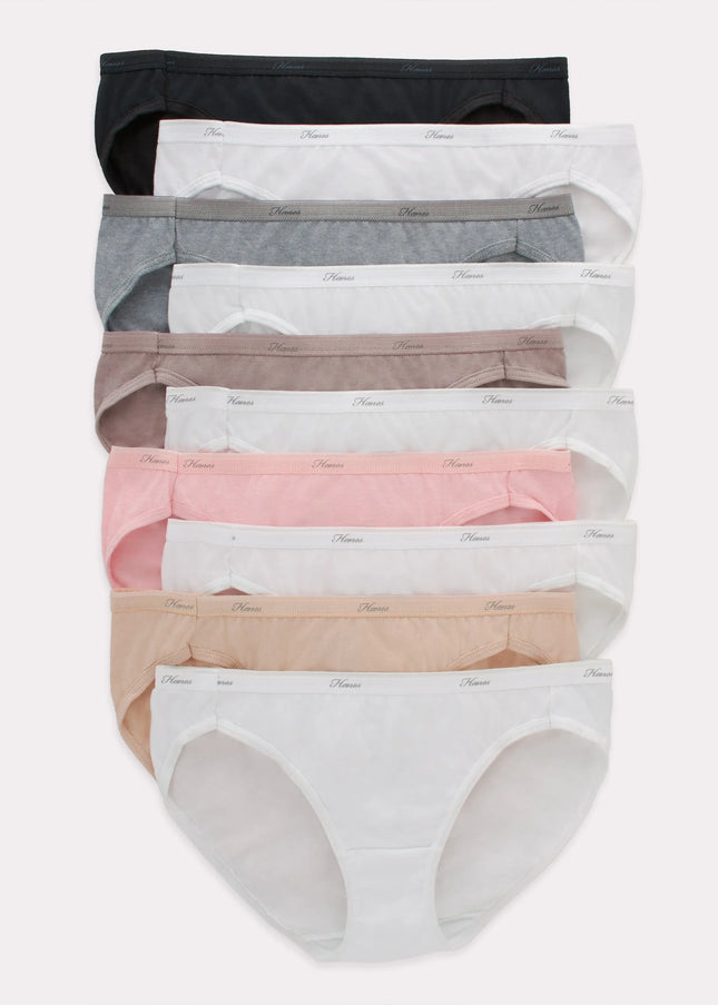 Women'S Cotton Bikini Underwear, Cool Comfort, 10-Pack Assorted 8