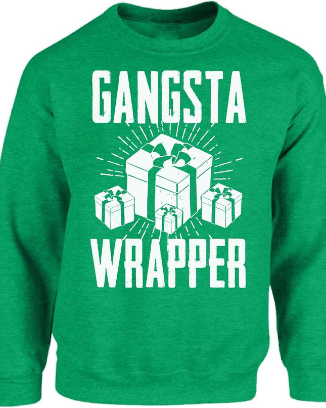 Gangsta Wrapper Sweatshirt Gangsta Wrapper Ugly Christmas Sweater Funny Xmas Gangsta Gift Wrappers Sweater